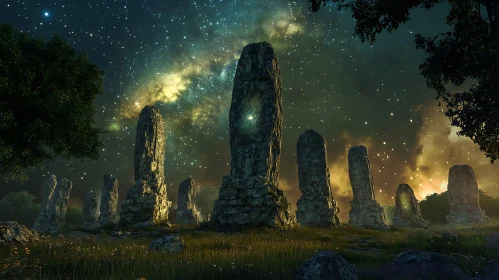 Ancient Stones at Night