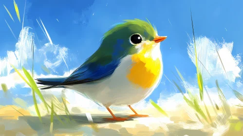 Colorful Small Bird in Nature