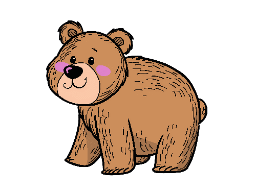 POD Design Adorable Cartoon Bear Illustration - Perfect for Children's Book or Room Decoration