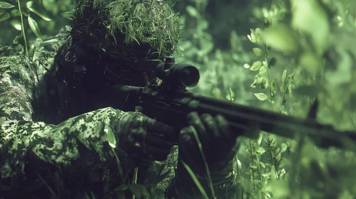 Forest Sniper with Camouflage