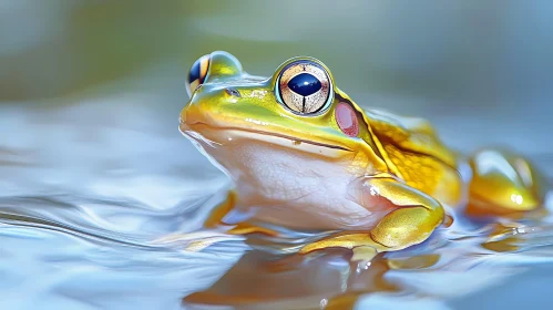 Frog Portrait in Water