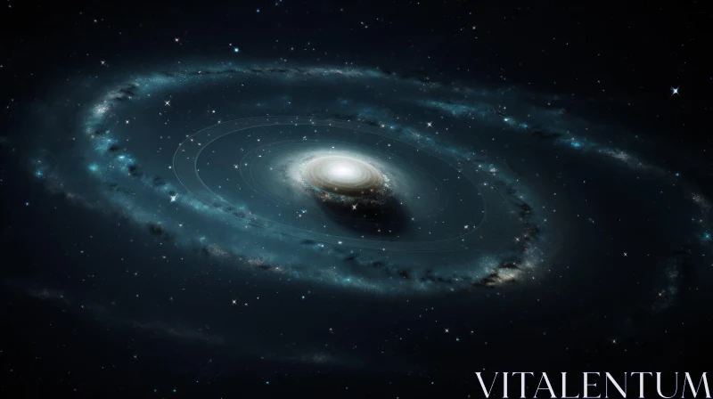 Discover the Enchanting Spiral Galaxy - A Photorealistic Rendering AI Image