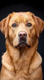 Portrait of a Golden-Furred Dog