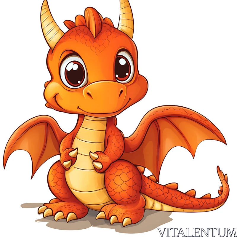 AI ART Cute Cartoon Dragon Character Design