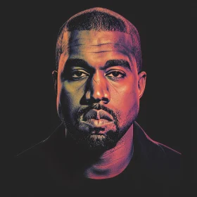 Kanye West Colorful Illustration