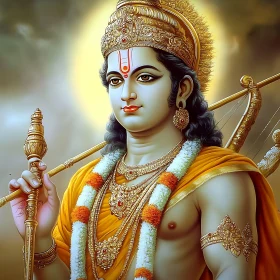 Divine Rama: A Golden Portrait