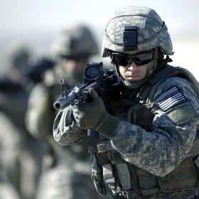 Armed Soldier Ready for Action