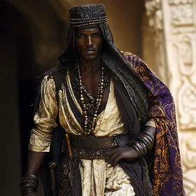 Man in Traditional Middle Eastern Dress