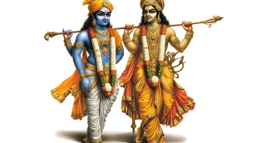 Krishna and Balarama: A Portrait of Divinity