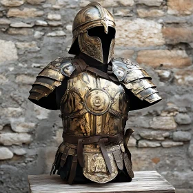 Aged Knight's Golden Protective Suit