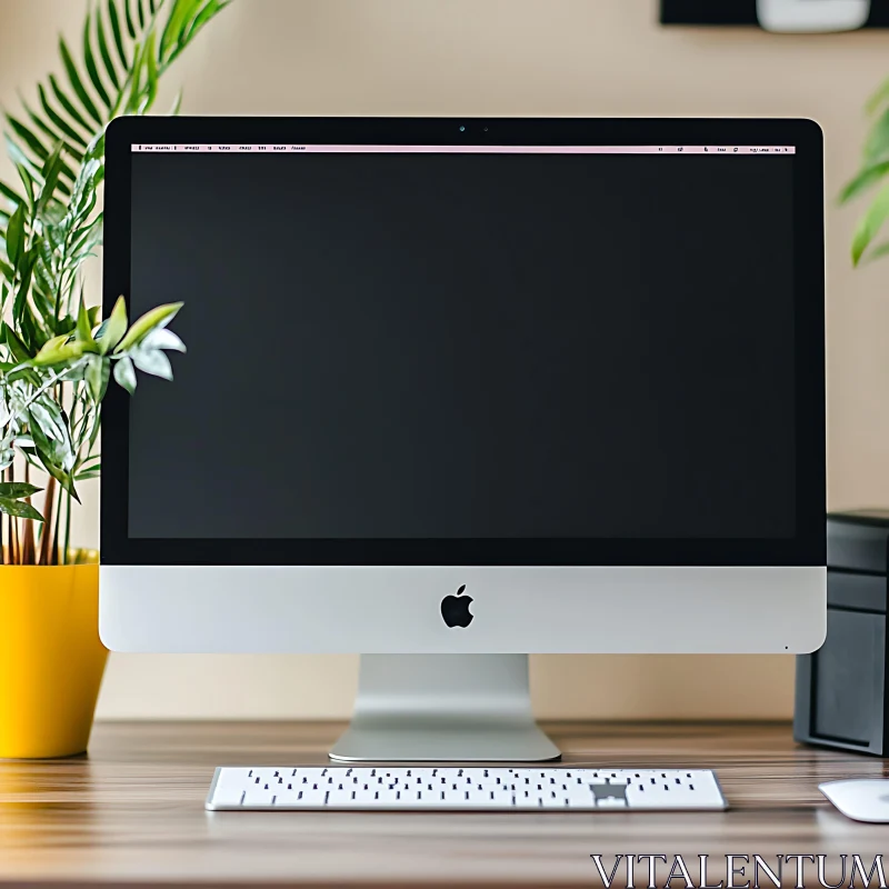 Clean and Minimalist iMac Workstation AI Image