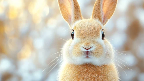 Cute Fluffy Rabbit Portrait