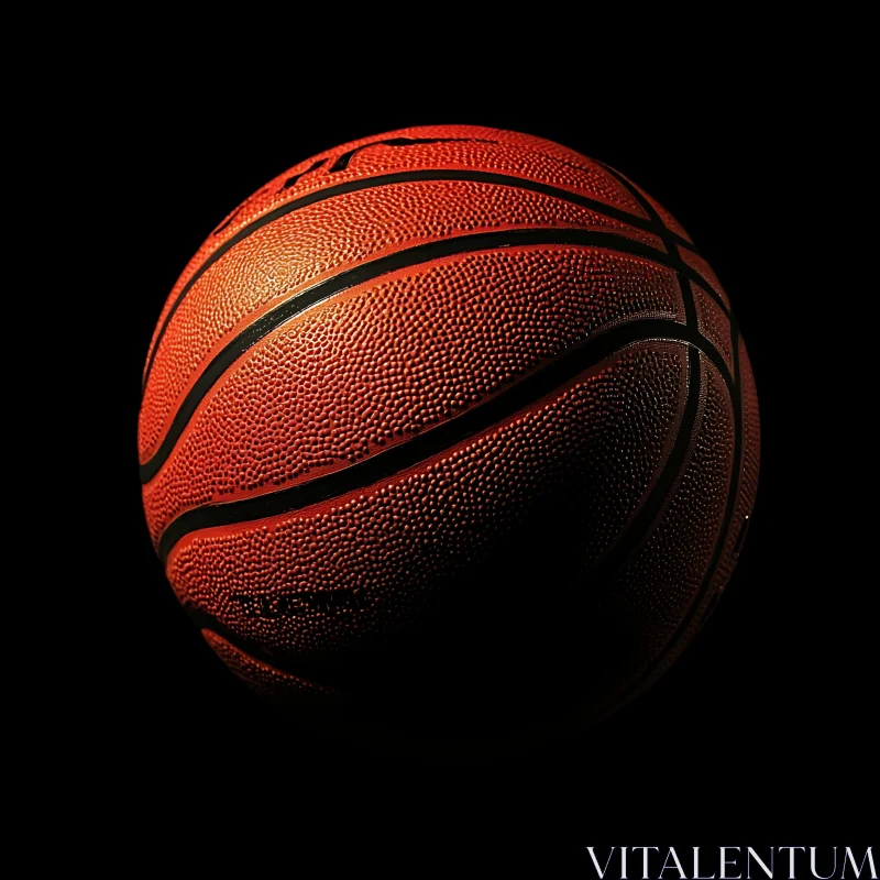 AI ART Orange Basketball on Black