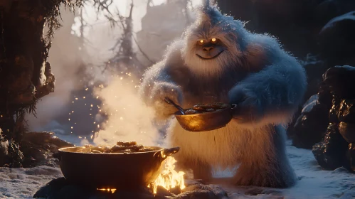 Snowy Feast: Yeti's Culinary Delight