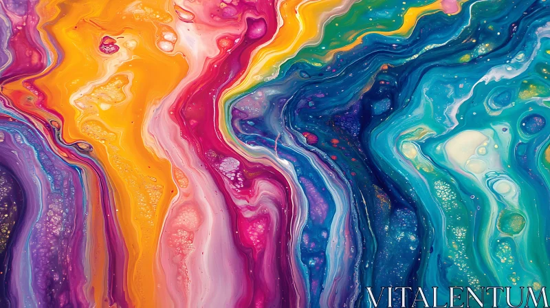 Colorful Acrylic Pouring AI Image