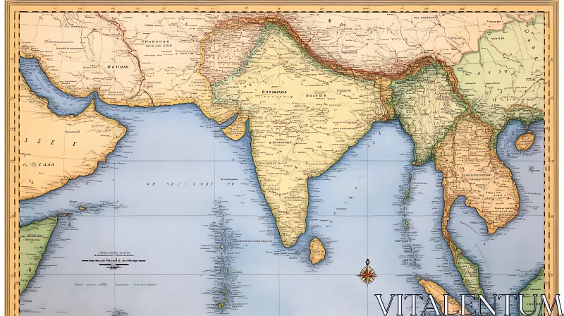 Historical Asian Cartography AI Image