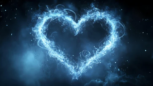 Blue Energy Heart Shape