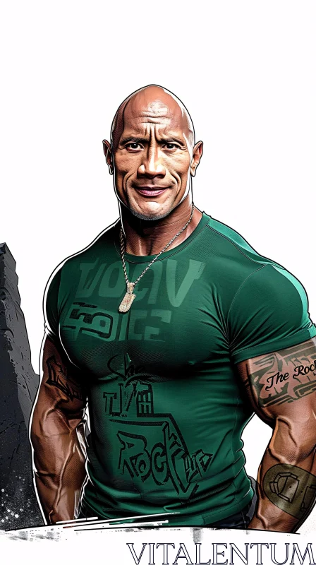 Dwayne 'The Rock' Johnson Art AI Image