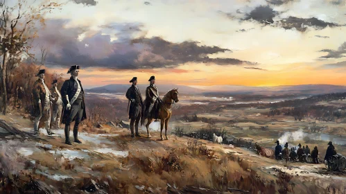 Sunset Observers: A Historical Landscape Art