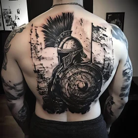 Intricate Spartan Warrior Tattoo Design