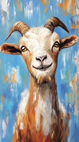 Smiling Goat Painting