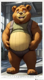 Friendly Cartoon Bear