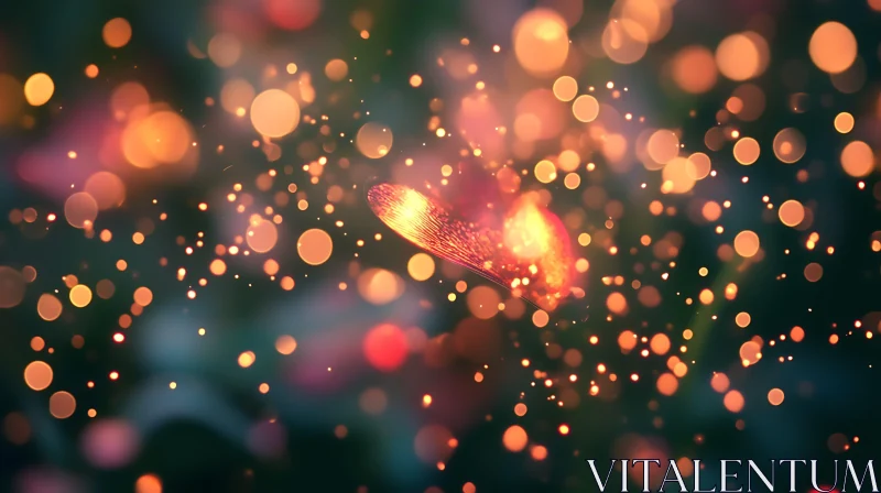 AI ART Warm Bokeh Lights Abstract Design