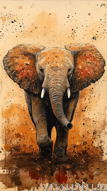 Elephant Art AI Image