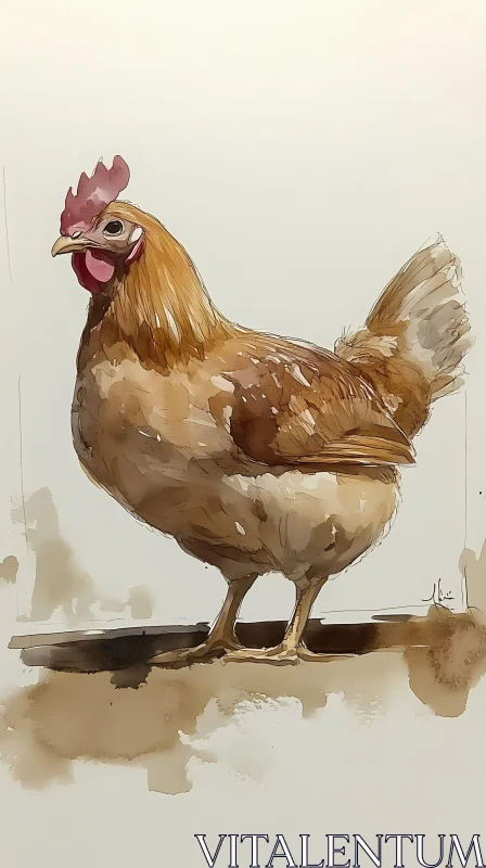 AI ART Artistic Chicken Sketch