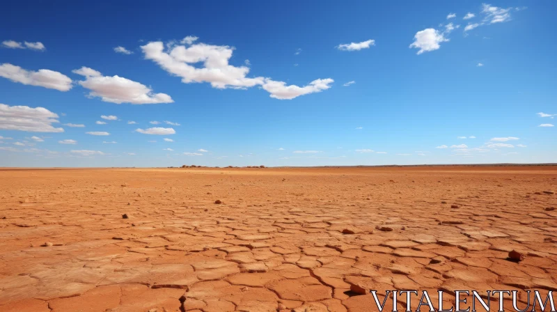 Desert Under Blue Sky - A Futurist Landscape AI Image