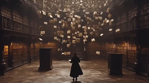 Enchanted Library Scene