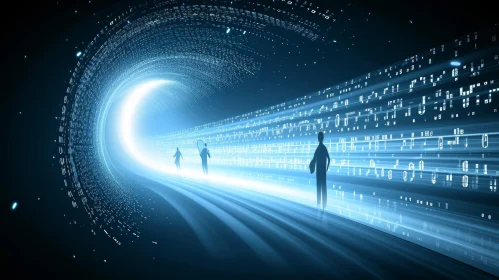 Enchanting Blue Tunnel: Technological Marvels and Data Visualization