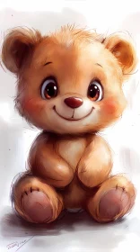 Charming Cartoon Bear Artwork