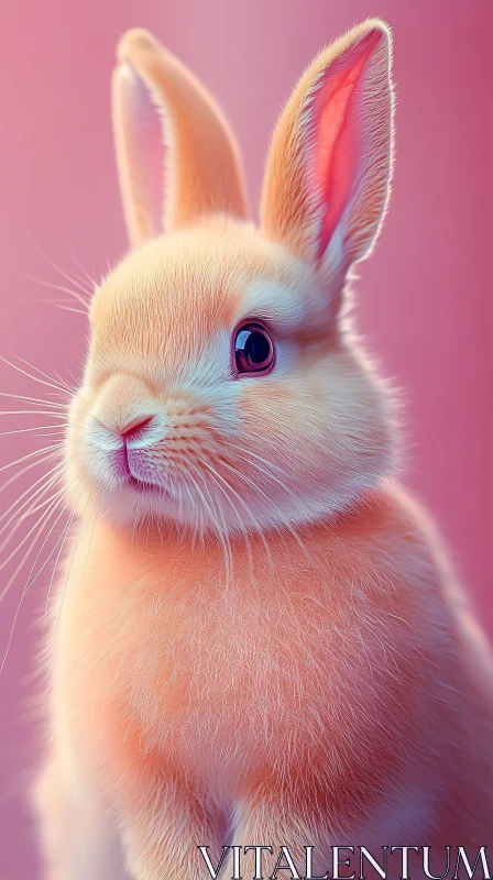 Charming Bunny Close-Up AI Image