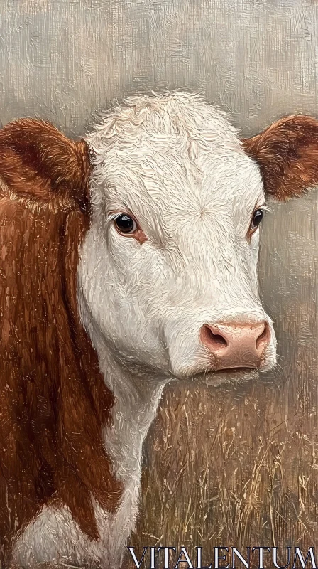 Serene Cow Artwork AI Image