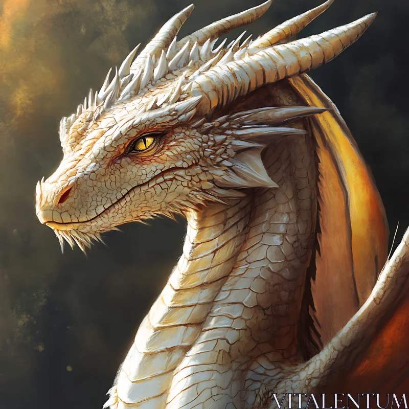 AI ART Golden-Eyed Dragon Portrait