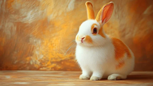 Graceful Rabbit with Warm Background