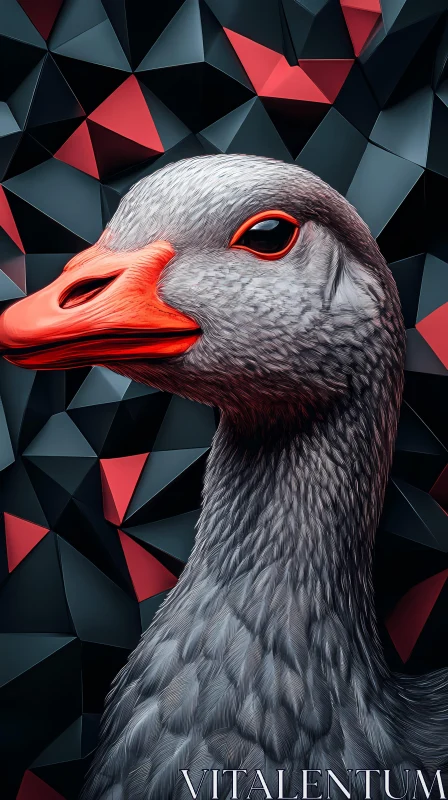 Goose Art with Geometric Flair AI Image