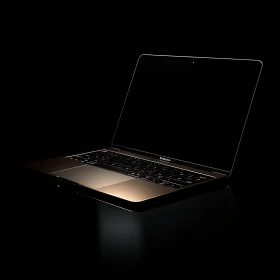 Elegant Black and Gold Modern Laptop