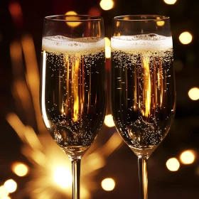 Festive Champagne Celebration Toast