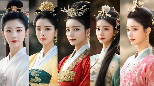 Five Women in Traditional Dress