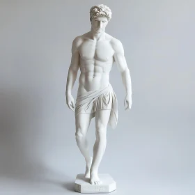 White Marble Man Sculpture