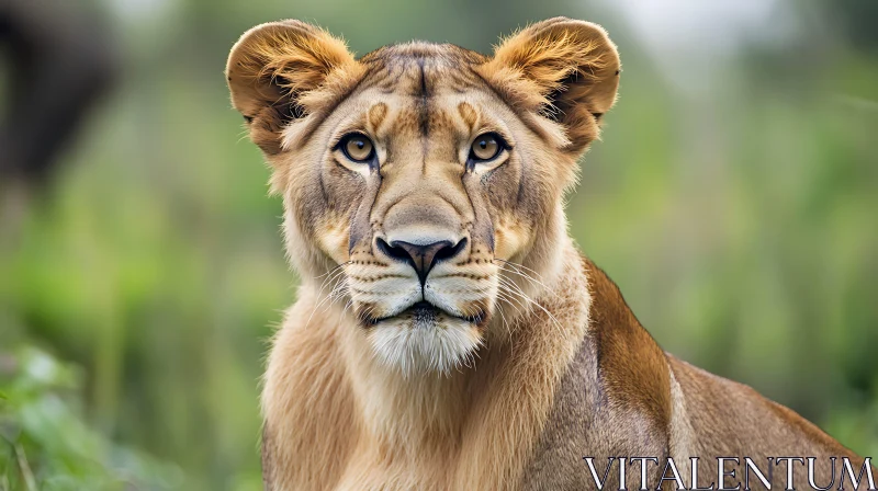 Regal Lioness Gaze AI Image