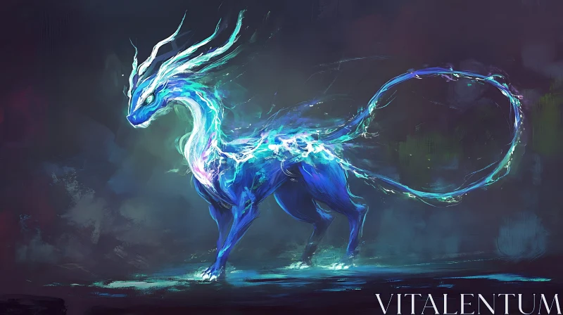 AI ART Luminous Dragon: A Fantasy Creature