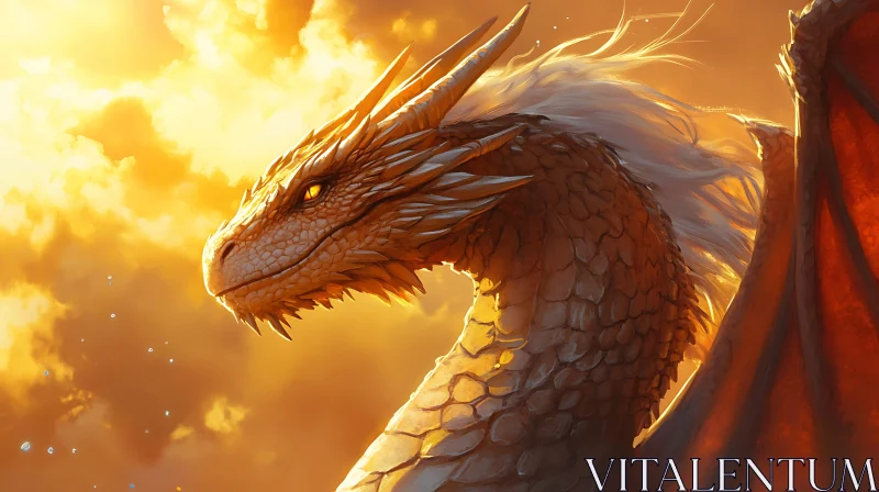 AI ART Dragon in Golden Hour