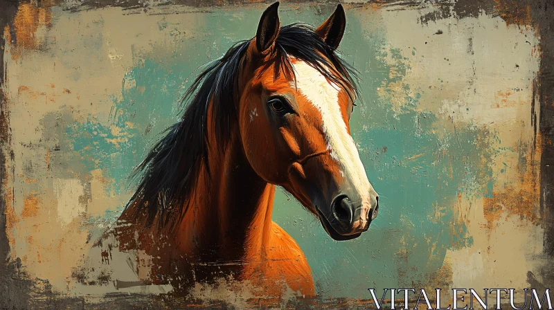 Artistic Horse Portrait AI Image