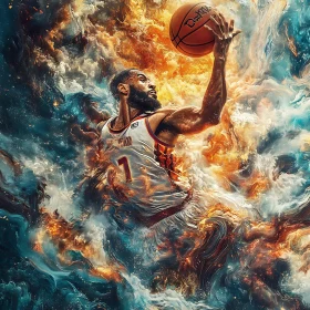 Athlete with Basketball
