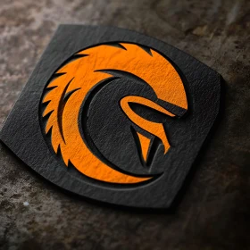 Modern Emblem with Orange and Black