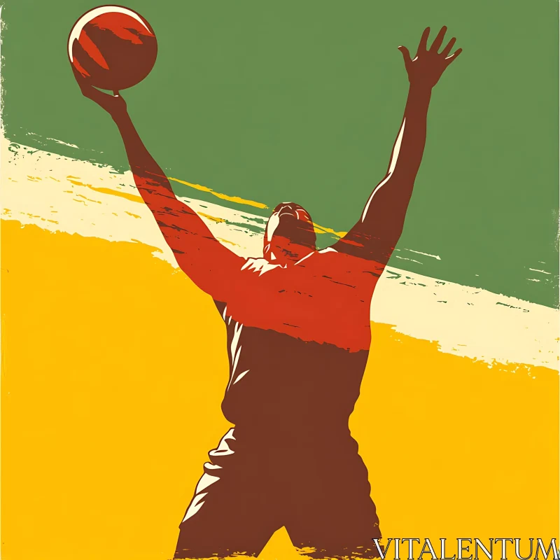 Basketball Victory Art AI Image