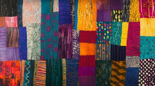 Colorful Fabric Patchwork